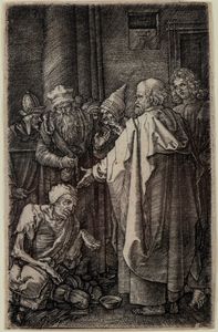 Albrecht Durer - San Pietro e San Giovanni guariscono lo storpio