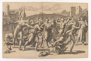 Marcantonio Raimondi<br>Marco Dente detto Marco da Ravenna - Strage degli innocenti