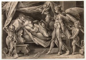 Jan Harmensz. Muller - Amore e Psiche, da Bartholomeus Spranger