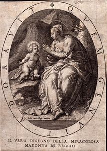 Jan (Johannes) Sadeler - Madonna di Reggio, da Lelio Orsi