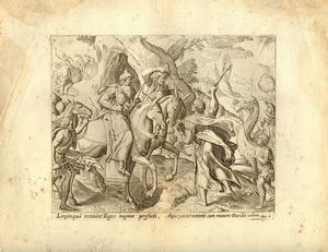 Jan (Johannes) Sadeler - Il viaggio dei Magi a Bethlehem