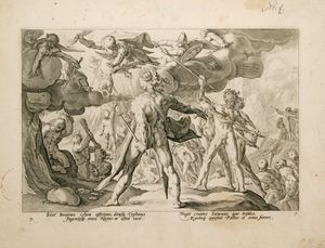 HENDRIK GOLTZIUS - L'Età del Ferro - I Giganti - Lycaon mutato in lupo