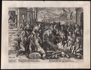 HENDRIK GOLTZIUS - San Paolo morso da una vipera, da Giovanni Stradano.