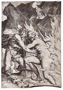 AGOSTINO CARRACCI - Orfeo ed Euridice, da Lascivie