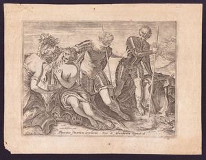 AGOSTINO CARRACCI - Sapientia Martem depellente Pax et Abundantia cogaudent, da Tintoretto