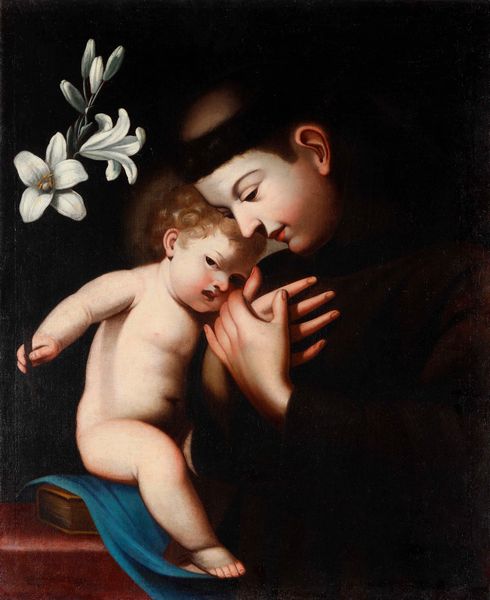 Scuola del XVIII secolo Sant'Antonio da Padova  - Asta Dipinti Antichi - Associazione Nazionale - Case d'Asta italiane