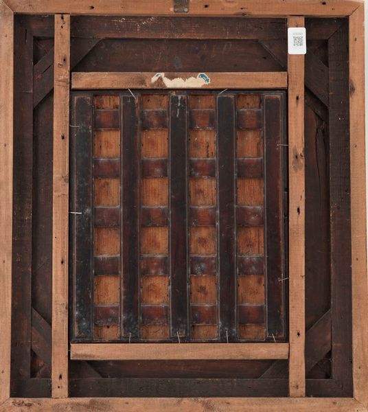 Scuola veneto-cretese del XVII secolo Calvario  - Asta Dipinti Antichi - Associazione Nazionale - Case d'Asta italiane