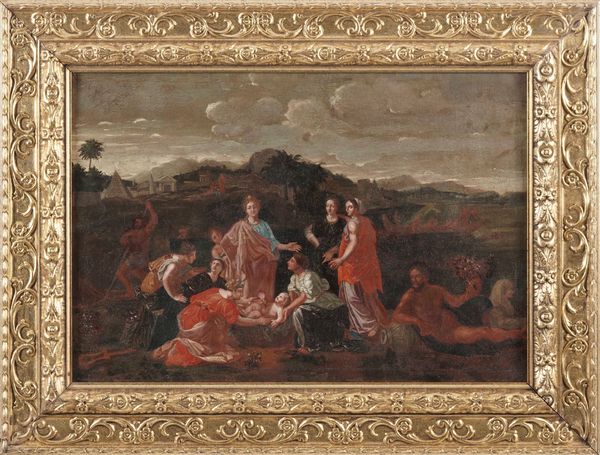 Nicolas Poussin : Mos� salvato dalle acque  - Asta Dipinti Antichi - Associazione Nazionale - Case d'Asta italiane