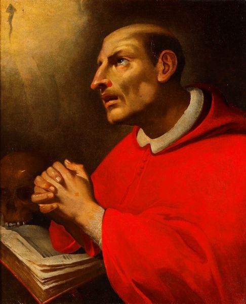 Scuola del XVII secolo San Carlo Borromeo  - Asta Dipinti Antichi - Associazione Nazionale - Case d'Asta italiane