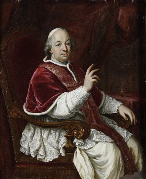 Scuola romana del XVIII secolo Ritratto di Pio VI  - Asta Dipinti Antichi - Associazione Nazionale - Case d'Asta italiane
