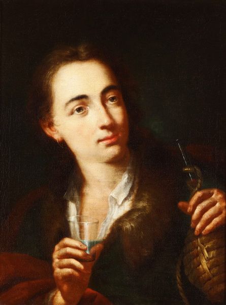 Scuola veneta del XVIII secolo Ritratto di anziano e ritratto di giovane con fiasco  - Asta Dipinti Antichi - Associazione Nazionale - Case d'Asta italiane