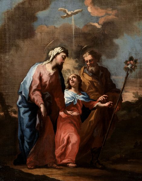 Giovanni Camillo Sacrestani : Sacra Famiglia  - Asta Dipinti Antichi - Associazione Nazionale - Case d'Asta italiane