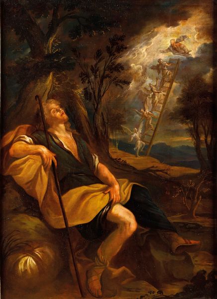 Giovanni Lorenzo Bertolotto : Il sogno di Giobbe  - Asta Dipinti Antichi - Associazione Nazionale - Case d'Asta italiane