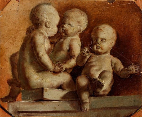 Scuola del XIX secolo Putti  - Asta Dipinti Antichi - Associazione Nazionale - Case d'Asta italiane
