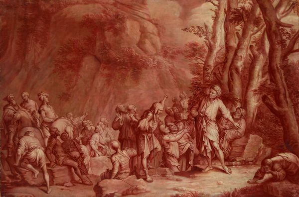 Scuola del XIX secolo Diogene getta la scodella  - Asta Dipinti Antichi - Associazione Nazionale - Case d'Asta italiane