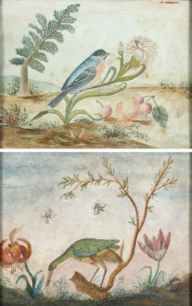 Octavianus Monfort (attivo in Piemonte nel XVII secolo) : Soggetti naturalistici con volatili  - Asta Dipinti Antichi - Associazione Nazionale - Case d'Asta italiane