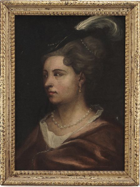 Scuola del XVIII secolo Ritratto di gentildnna cn cappello  - Asta Dipinti Antichi - Associazione Nazionale - Case d'Asta italiane