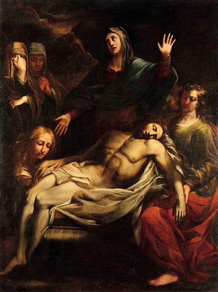 Scuola veneta dell'inizio del XVIII secolo Compianto sul Cristo morto  - Asta Dipinti Antichi - Associazione Nazionale - Case d'Asta italiane