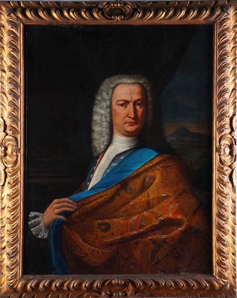 Scuola napoletana del XVIII secolo Ritratto di gentiluomo  - Asta Dipinti Antichi - Associazione Nazionale - Case d'Asta italiane