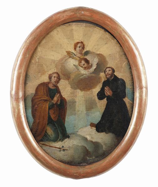 Scuola del XVIII secolo Santi in gloria  - Asta Dipinti Antichi - Associazione Nazionale - Case d'Asta italiane