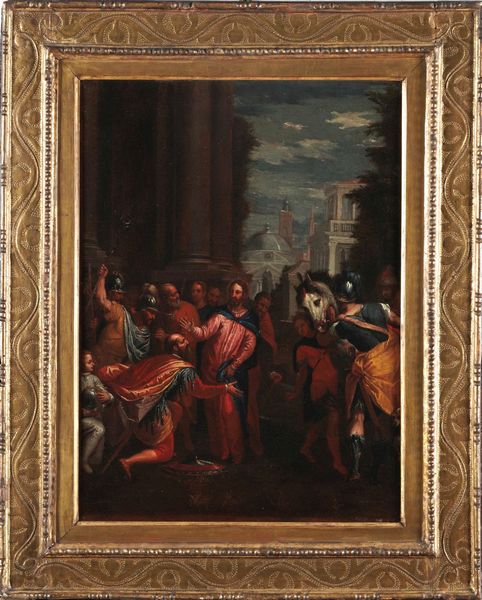 Scuola veneta del XVI secolo Episodio tratto dal Nuovo Testamento  - Asta Dipinti Antichi - Associazione Nazionale - Case d'Asta italiane
