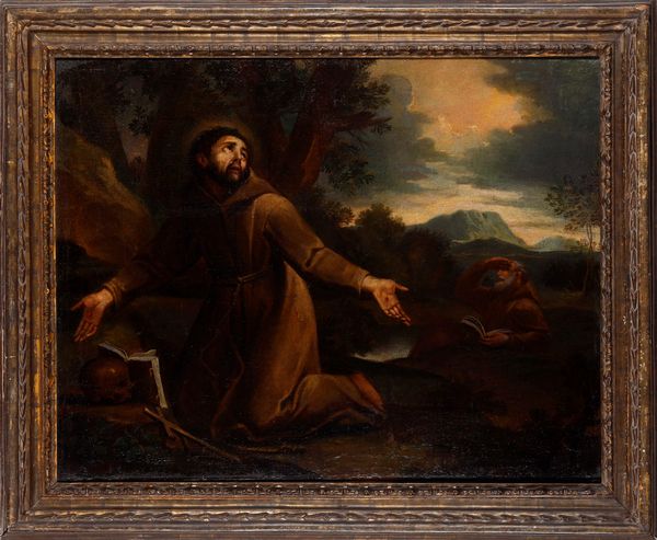 Scuola del XVII secolo Estasi di San Francesco  - Asta Dipinti Antichi - Associazione Nazionale - Case d'Asta italiane