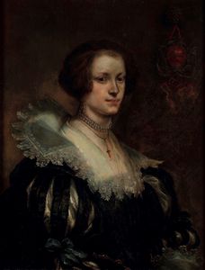 ANTOON VAN DYCK - Ritratto femminile con stemma