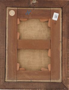 Scuola del XVII-XVIII secolo Scena di genere con figure in un interno  - Asta Dipinti Antichi - Associazione Nazionale - Case d'Asta italiane