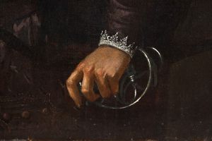 Nei modi della pittura veneta del XVI secolo Ritratto di gentiluomo con cappello  - Asta Dipinti Antichi - Associazione Nazionale - Case d'Asta italiane