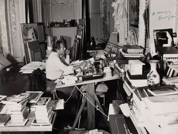 Gianni Bozzacchi : Guttuso nello studio  - Asta Fotografia - Associazione Nazionale - Case d'Asta italiane