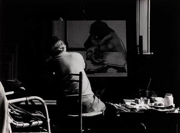 Pino Settanni : Renato Guttuso dipinge �Maddalena pentita�  - Asta Fotografia - Associazione Nazionale - Case d'Asta italiane