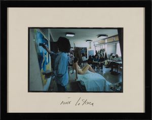 Nino Lo Duca : Modella con allievi, Accademia di Brera: a scuola di disegno  - Asta Fotografia - Associazione Nazionale - Case d'Asta italiane