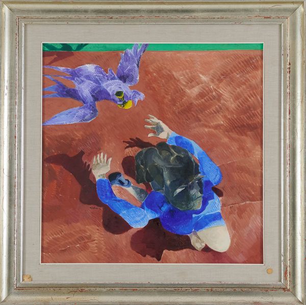 Ennio Calabria : Studio per il pappagallo viola  - Asta Asta di Arte Moderna e Contemporanea  - Associazione Nazionale - Case d'Asta italiane