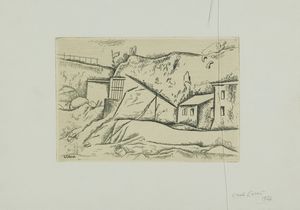 Carlo Carrà - Paesaggio di campagna