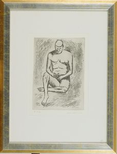 Carlo Carrà - Uomo seduto