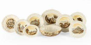 MICHELE CASCELLA - Parte di servizio da tavola.<BR>Laveno, Societ� Ceramica Italiana, 1950 circa.<BR>Design di Michele Cascella (Ortona (CH) 1892-Milano 1989).