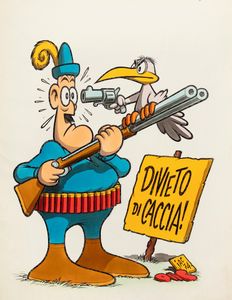 Benito Jacovitti - Divieto di caccia!