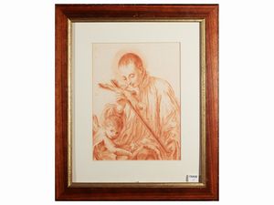 Cerchia di Giovanni Battista Tempesti - San Luigi Gonzaga adora il Crocifisso