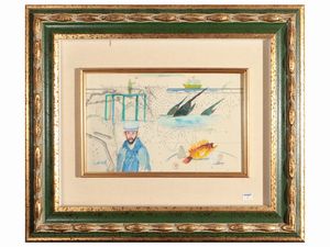 Antonio Possenti - Marinaio con pesci