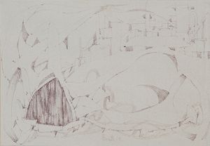 Armando Buratti - Il viale di notte (Piancastagnaio)