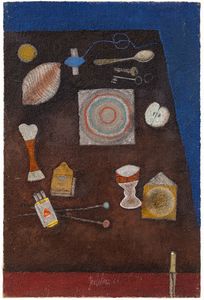 Franco Gentilini - Tavolo con oggetti