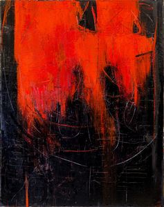 PIERO  RUGGERI - Fessura rosso e nera