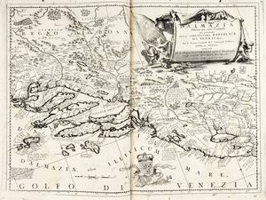 Vincenzo Maria Coronelli - Ristretto della Dalmazia Divisa n� suoi Contadi, gi� presentata Alla Serenissima Republica Di Venezia, etc. Dal P. Maestro Coronelli M. C. Cosmografo Publico, e suddito suo fedelissimo.