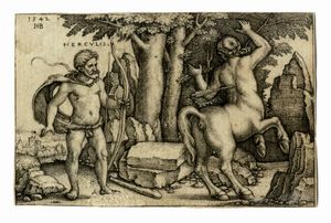 HANS SEBALD BEHAM - Ercole uccide Nesso.