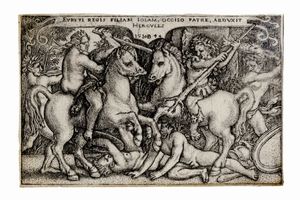 HANS SEBALD BEHAM - Ercole rapisce Iole.
