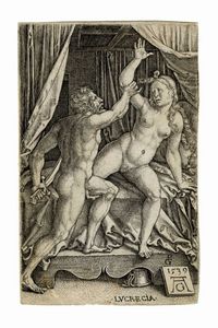 HEINRICH ALDEGREVER - Sesto Tarquinio e Lucrezia.