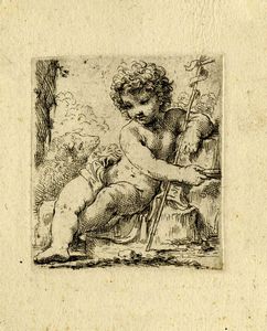 SIMONE CANTARINI - Il piccolo san Giovanni Battista.