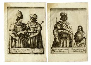ANTONIO CARIOLA - Dodici tavole da Ritratti de ser.mi Principi D?Este sig.ri di Ferrara con l?aggionta de loro fatti più memorabili ridotti in sommario.