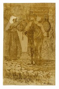 Giovanni Fattori - La cerca del vino.