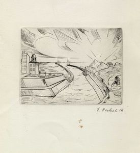 ERICH HECKEL - Hafeneinfahrt.
